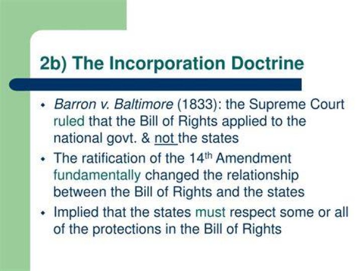 What is meant by the incorporation doctrine?