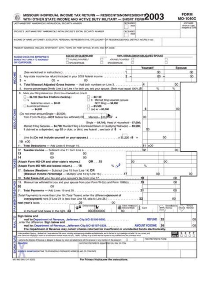 What is Missouri non-resident income?