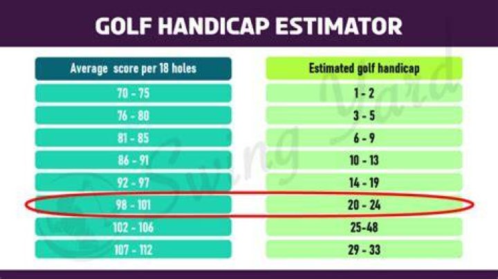 What is my handicap if I shoot 110?