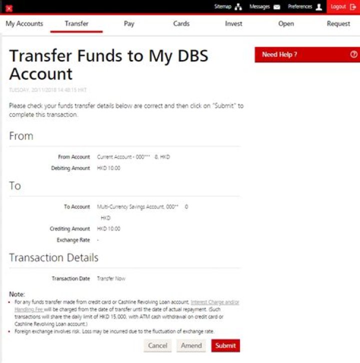 What is routing number for DBS Singapore?