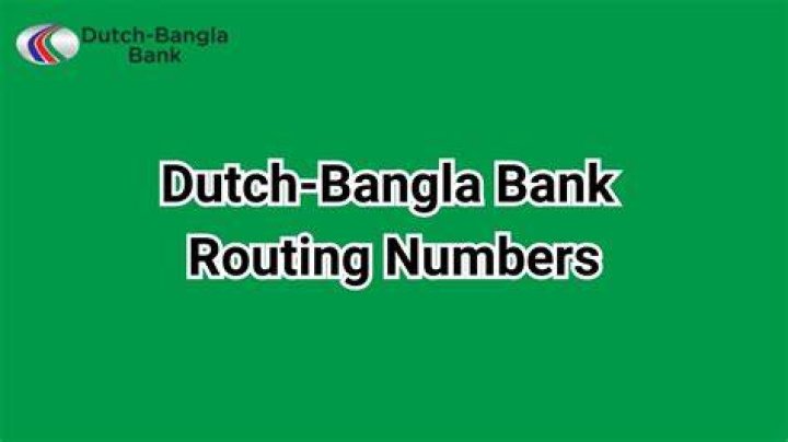 What is routing number of Dbbl?