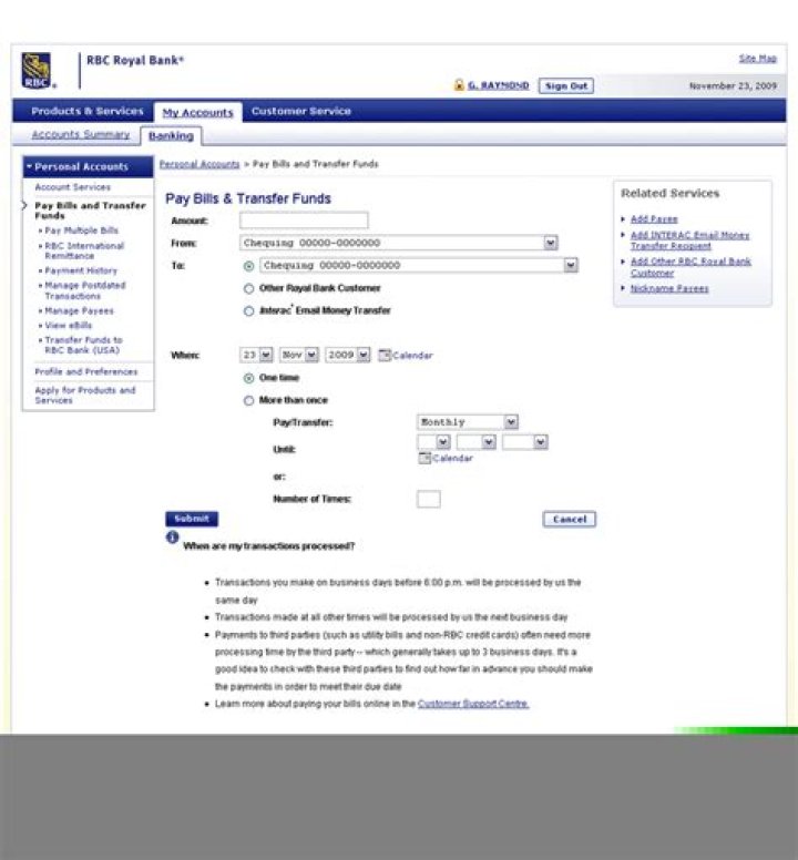 What is Royal bank E transfer limit?