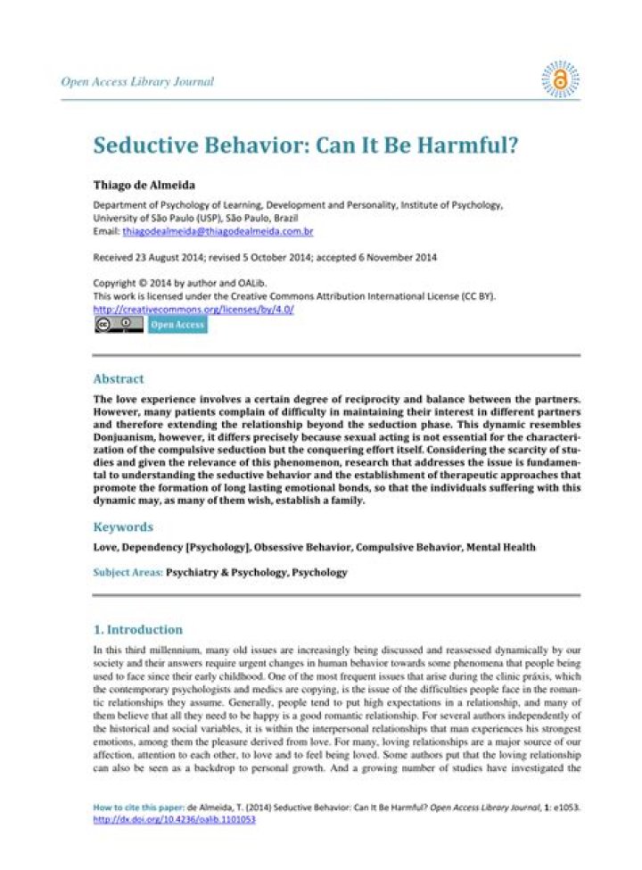 What is seductive behavior?