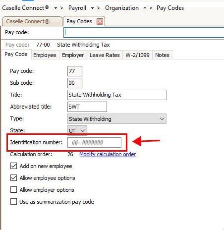 What is state withholding ID?