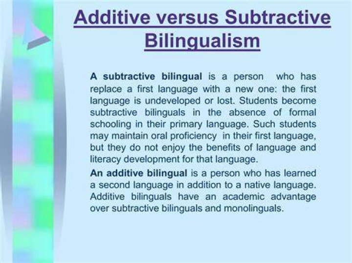What is subtractive bilingual?