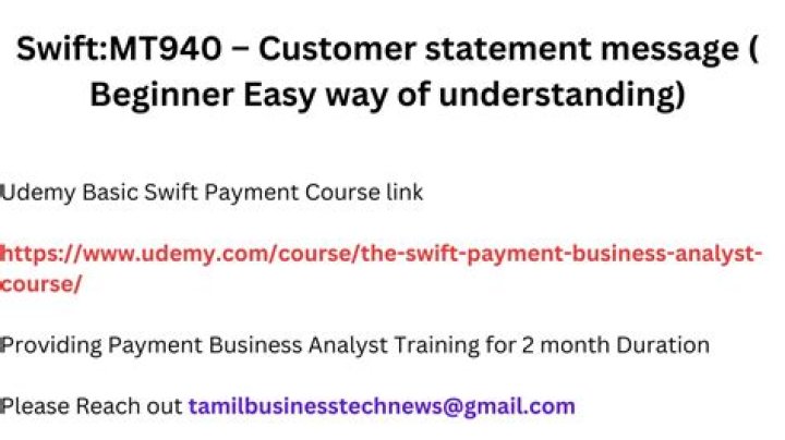 What is SWIFT MT941?
