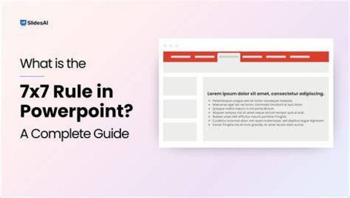 What is the 7 by 7 rule in PowerPoint?