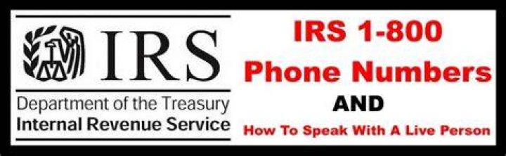 What is the 800 phone number for the IRS?