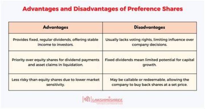 What is the advantage and disadvantage of preference shares?