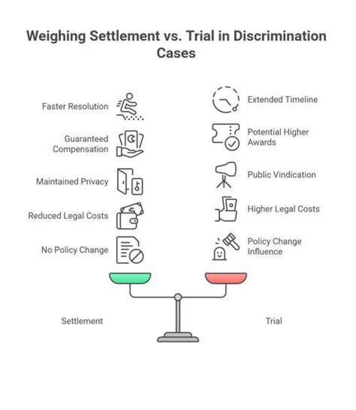 What is the average settlement for a discrimination case?