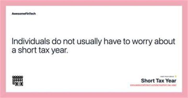 What is the beginning date of a short tax year?