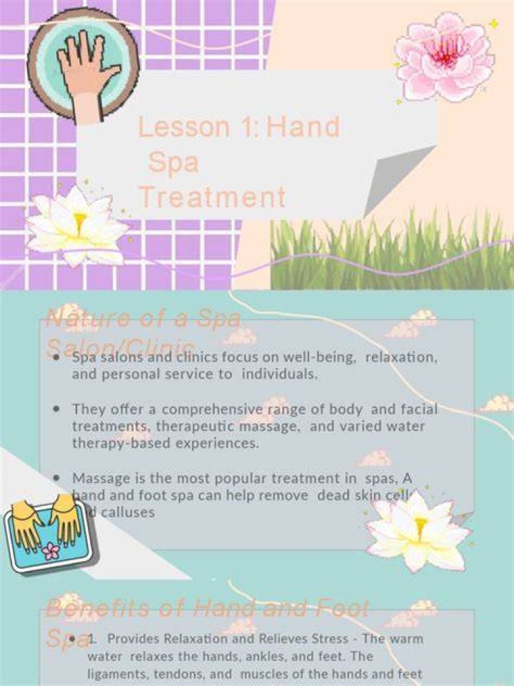 What is the benefits of hand spa?