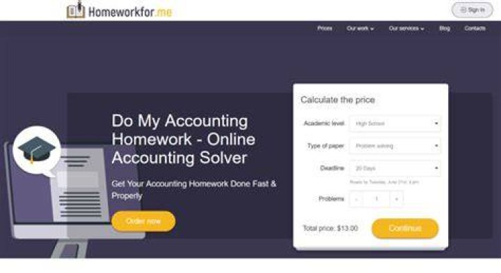 What is the best accounting homework help website?