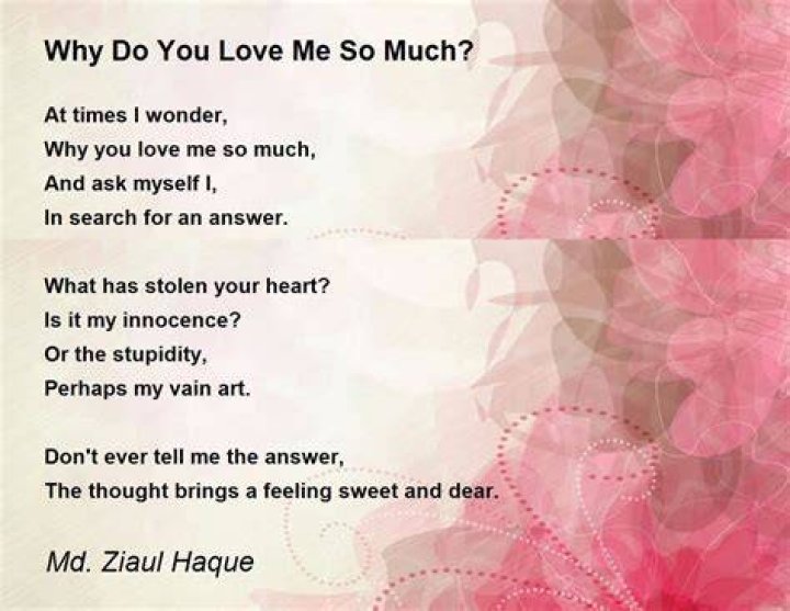 What is the best answer for why do you love me?