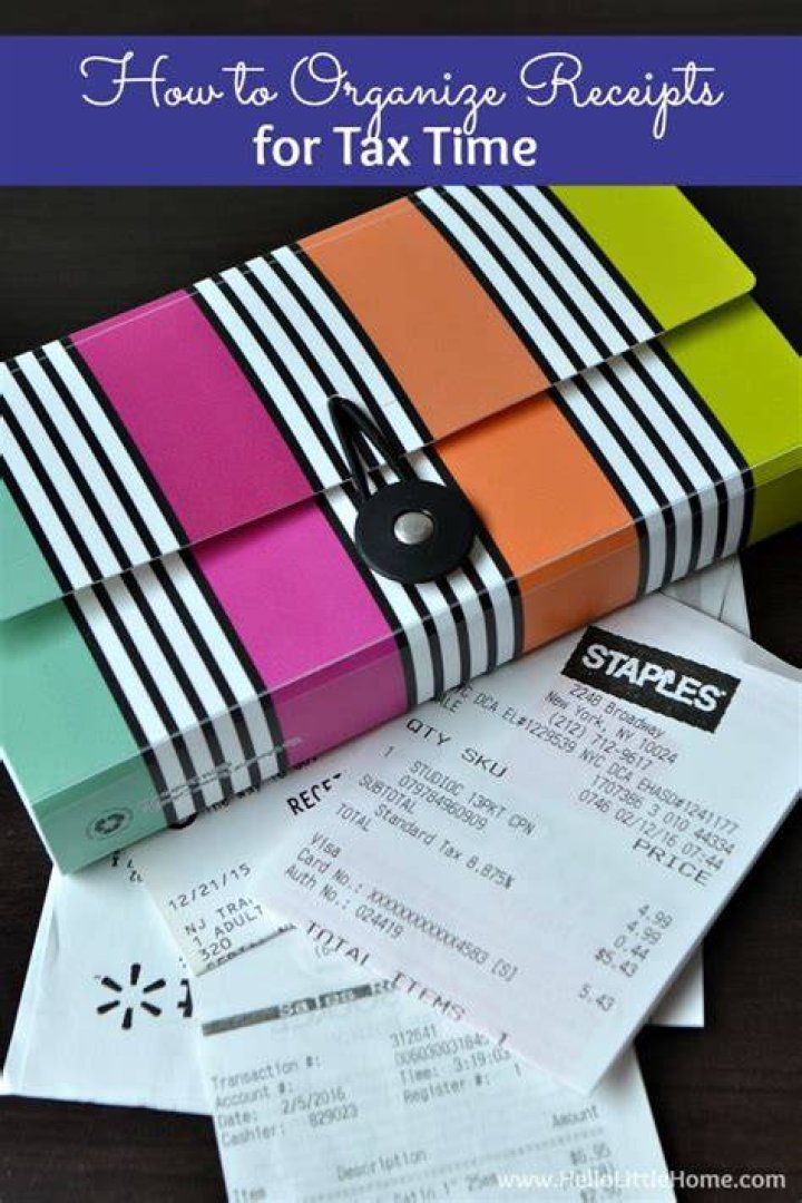 What is the best way to organize receipts for taxes?