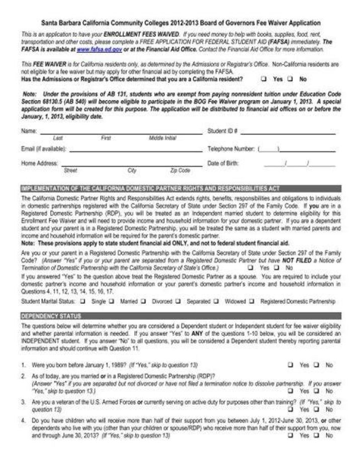 What is the BOGW enrollment fee waiver?