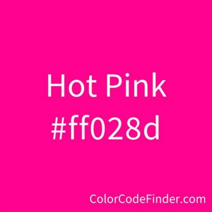 What is the color code for Hot pink?