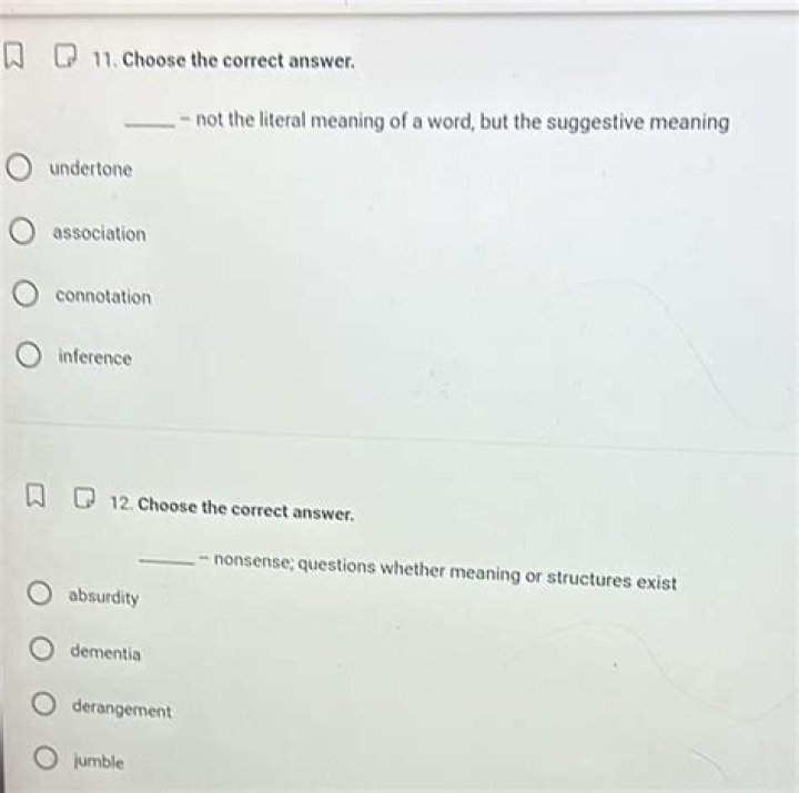 What is the correct answer meaning?