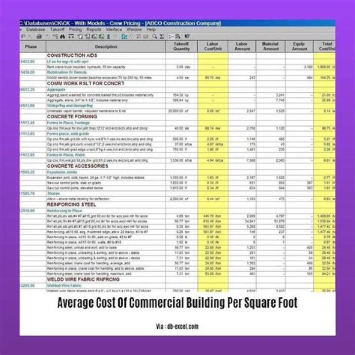 What is the cost to build a commercial style building cost is base on square feet?