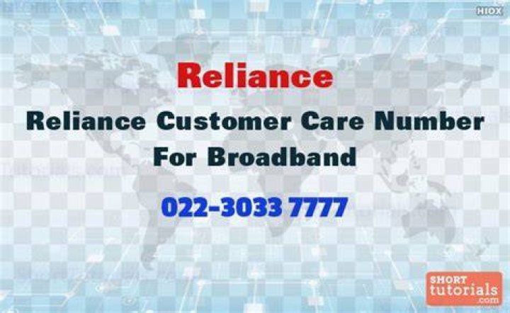 What is the customer care number of reliance?