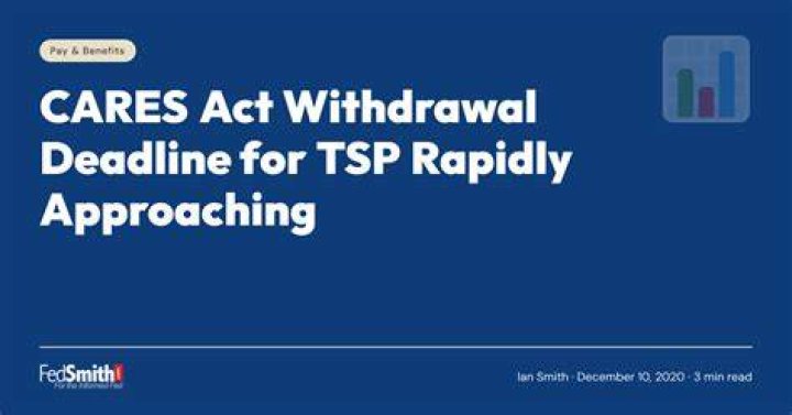 What is the deadline for CARES Act 401k withdrawal?