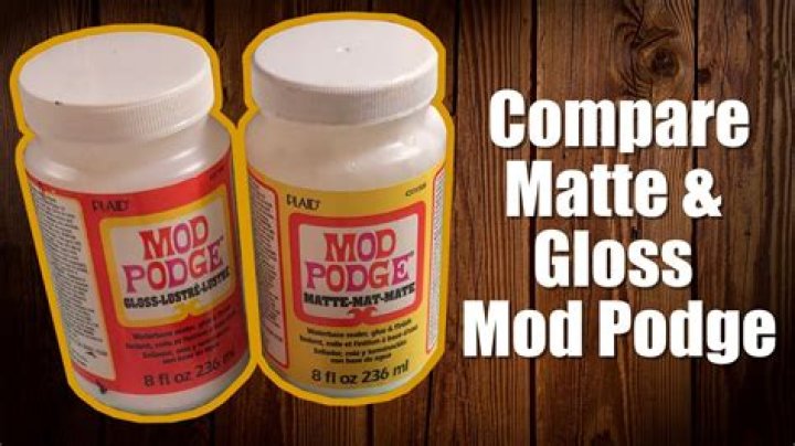 What is the difference between Mod Podge matte and gloss?