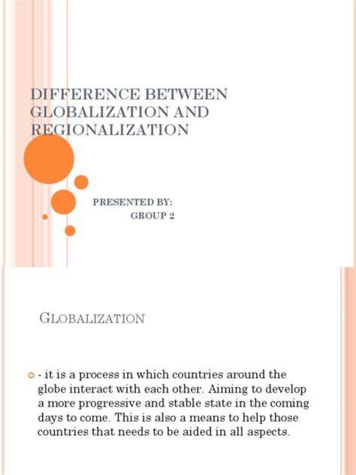 What is the difference between regionalization and globalization?