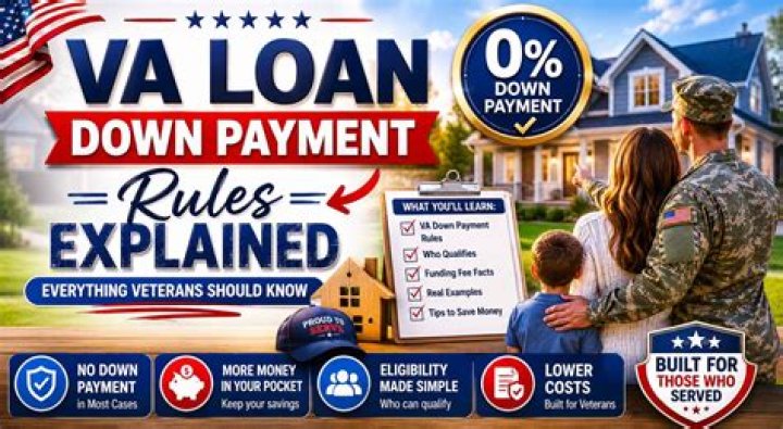 What is the down payment requirement for a VA loan?
