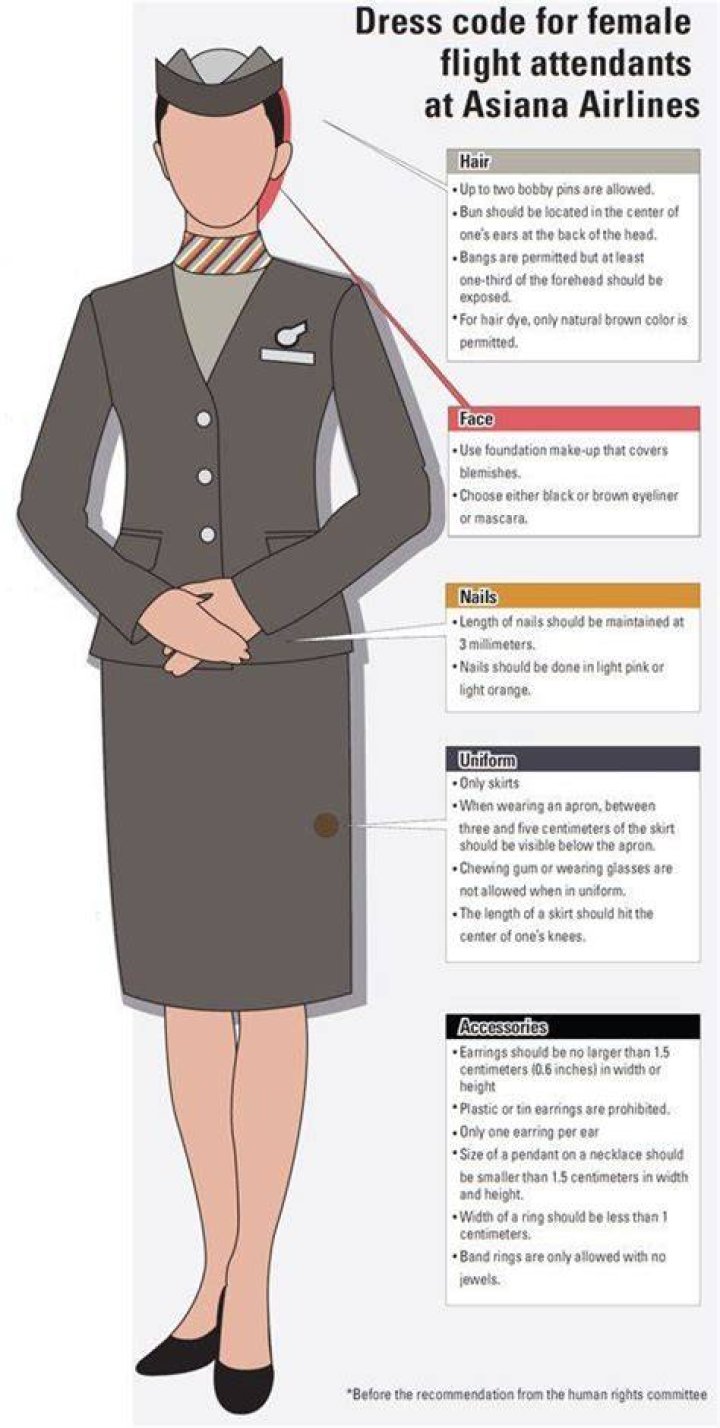 What is the dress code for a flight attendant?