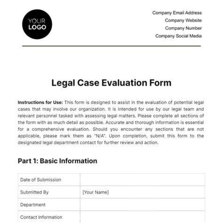 What is the evaluation of the case?