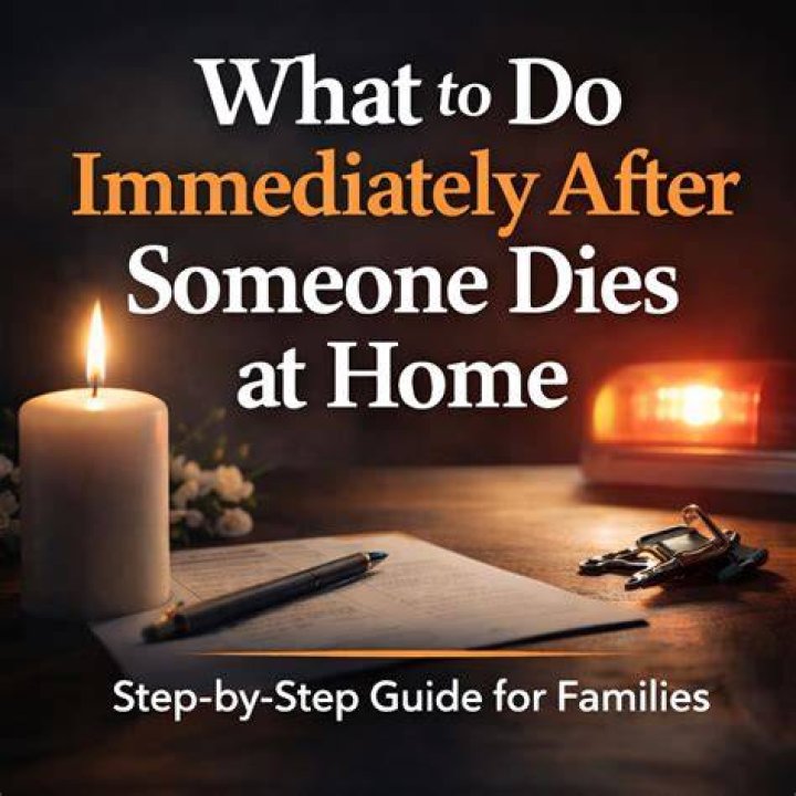 What is the first thing to do when someone dies at home?
