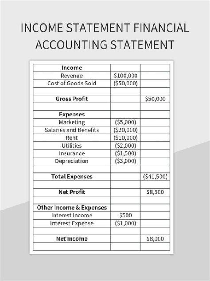 What is the format of income statement?