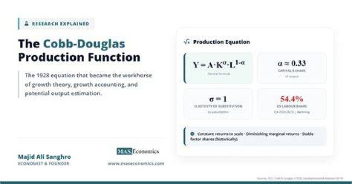 What is the formula of Cobb-Douglas production function?