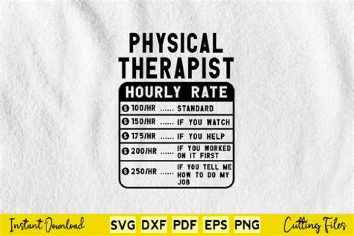 What is the hourly rate for a physical therapist?