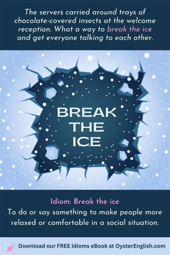 What is the idiom of break the ice?