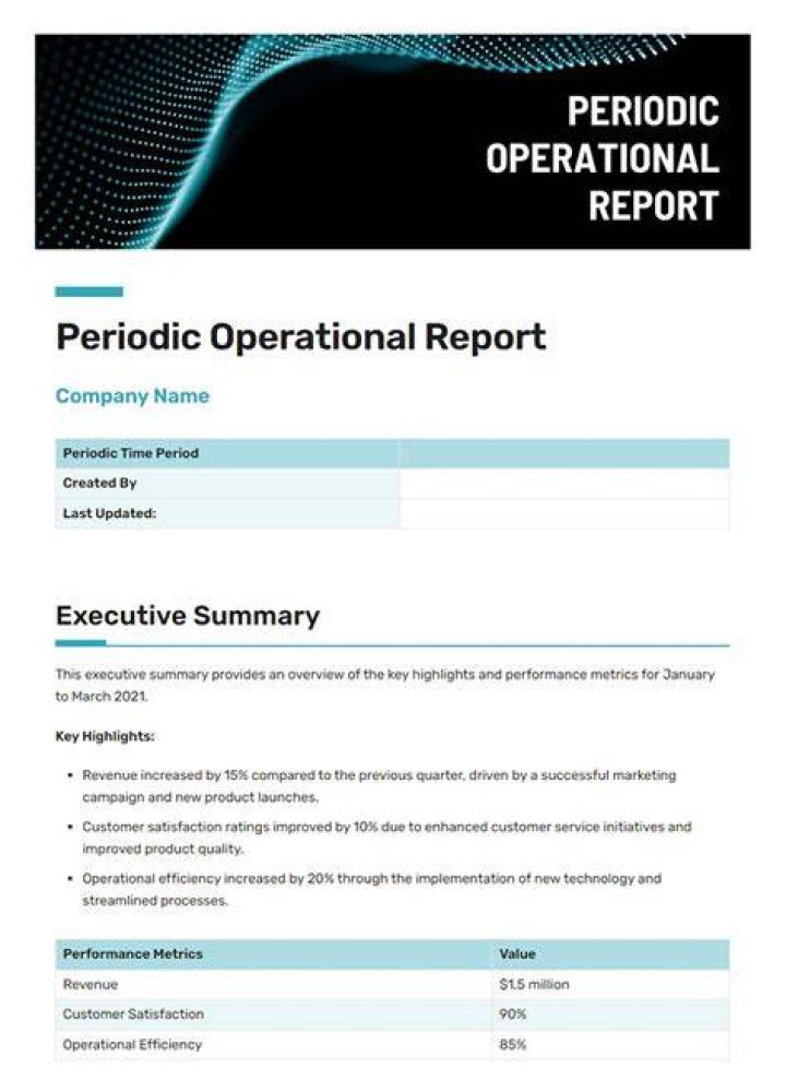 What is the importance of a periodic report?