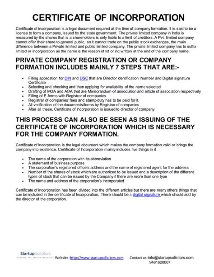 What is the main purpose of incorporation?
