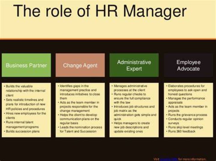 What is the main role of an HR manager?