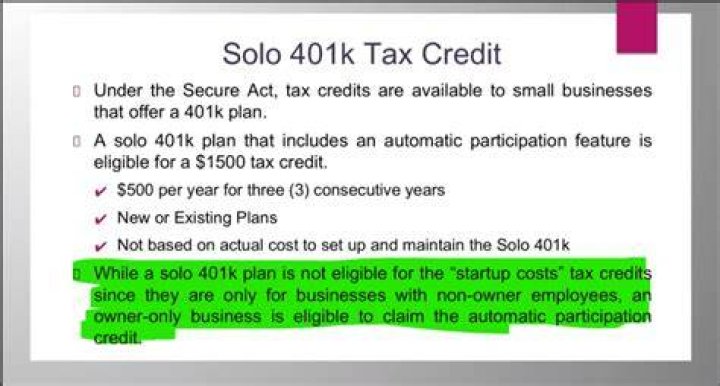 What is the maximum credit under the Secure act?