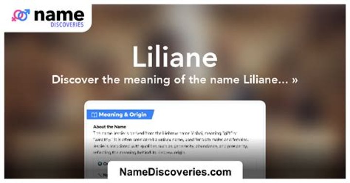 What is the meaning of Liliane?