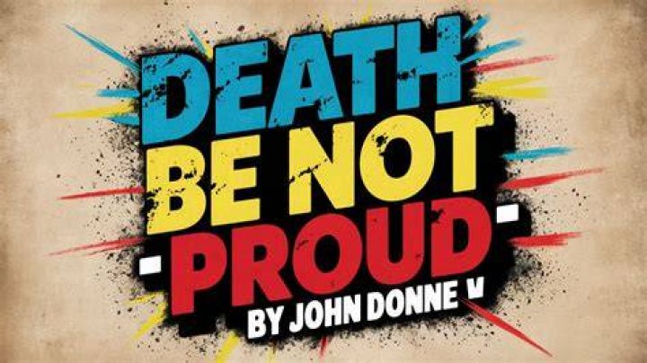 What is the metaphor in Death Be Not Proud?