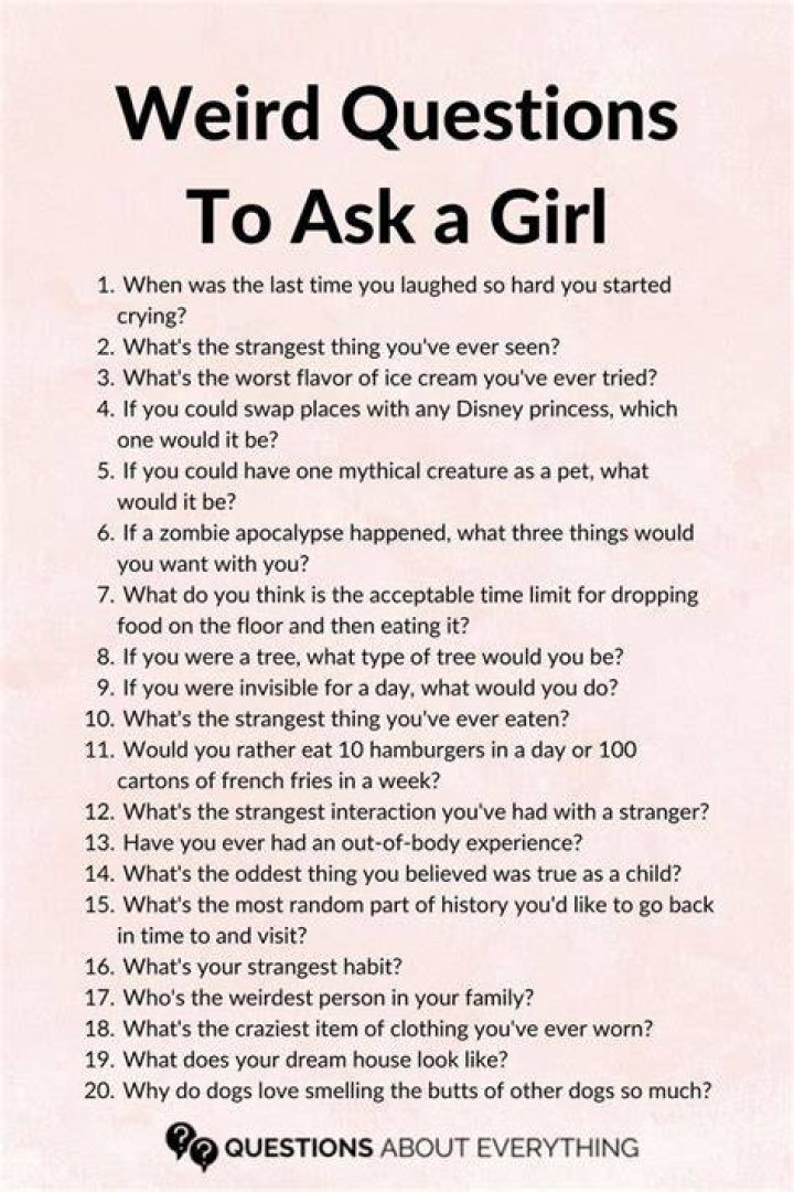 What is the most awkward question to ask a girl?