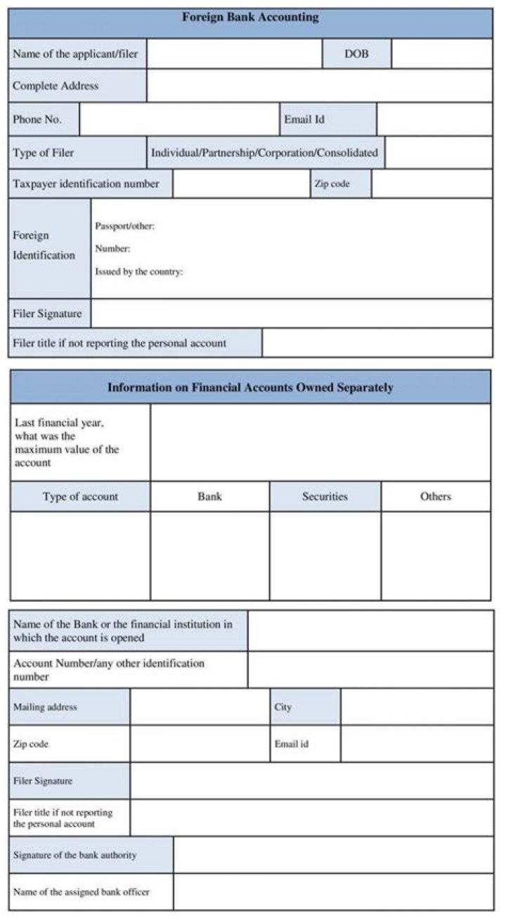 What is the name of the form you have to send in if you have a foreign bank account?