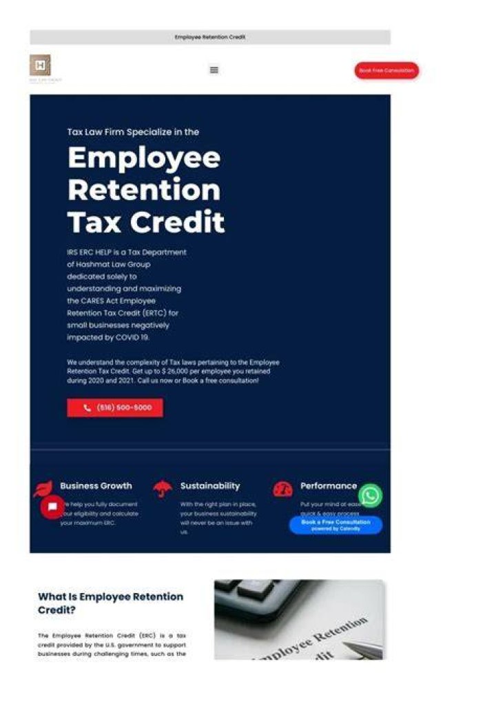What is the non refundable portion of employee retention credit?