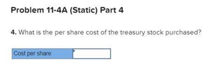What is the per share cost of the treasury stock purchased?