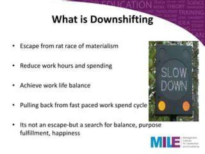 What is the purpose of downshifting?