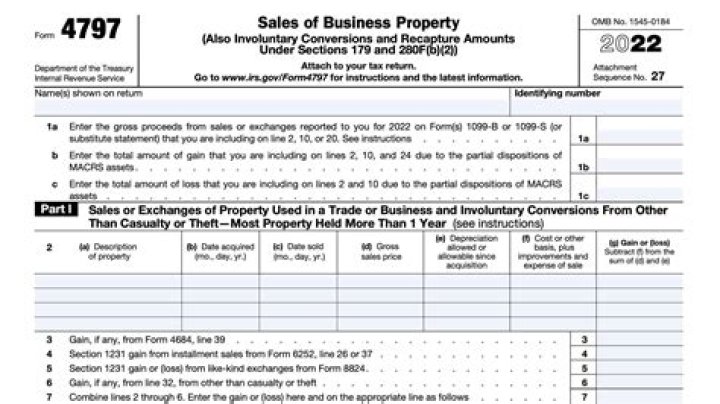 What is the purpose of form 4797?