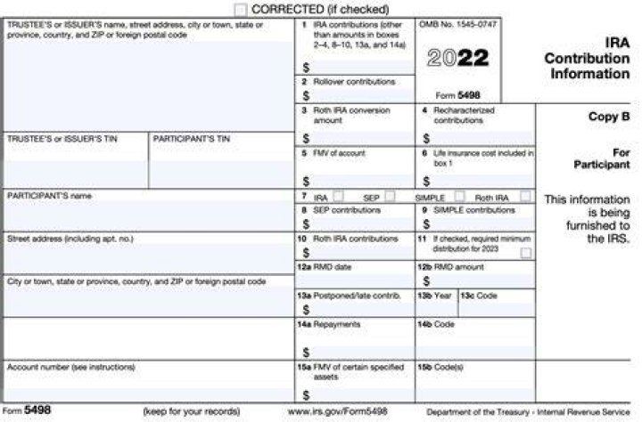 What is the purpose of IRS form 5498?