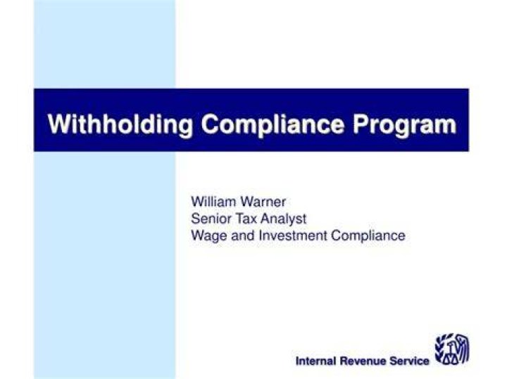 What is the purpose of the IRS Withholding compliance program?