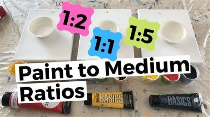 What is the ratio of paint to water for acrylic pour?